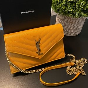YSL Matelasse Envelope Chain Wallet